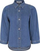 Soft Rebels Srerin Shirt Kvinde Medium Blue Denim Wash Langærmede Blus...