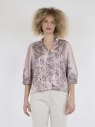 Neo Noir Roselle Paisley Border Blouse Kvinde Dusty Rose Langærmede Bl...