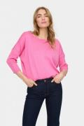 Saint Tropez A2561, Milasz Rneck Pullover Kvinde Pink Cosmos Melange S...