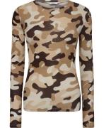 Envii Envelda LS TEE AOP 5328 Kvinde Desert Camo Langærmede T-shirts S...