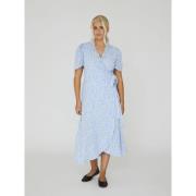 A-VIEW Peony Dress Kvinde Sky Blue Maxi Kjoler Str 40 - hos Magasin