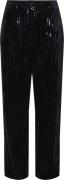 YAS Yaseliva Sequin HW Straight Pant Kvinde Black/w. Sequins Bukser Me...