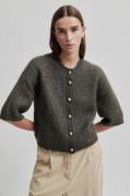 Second Female Andria Mohair Blend Knit Cardigan Kvinde Chocolate Chip ...