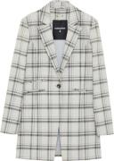 Patrizia Pepe Giacca/jacket Kvinde Mineral Gray Check Overgangsjakker ...