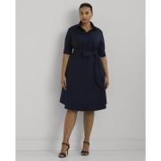 Lauren Ralph Lauren Belted Cottonblend Shirtdress Kvinde Lauren Navy M...