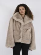 Neo Noir Stephanie Faux Fur Jacket Kvinde Beige Overgangsjakker Str 40...