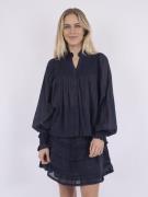 Neo Noir Jill S Voile Blouse Kvinde Navy Langærmede Bluser Str 40 - ho...