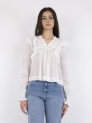 Neo Noir Aurika S Voile Blouse Kvinde White Langærmede Bluser Str 36 -...