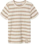 Name It Nkmdunster SS TOP Str 116 - Jet Stream/pure Cashmere Kortærmed...