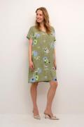 Cream Crrosina Dress Mollie Fit Kvinde Vintage Oil Green Floral Korte ...