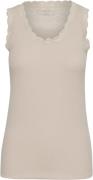 Cream Vanessa top Kvinde Spring Powder Melange Tanktoppe Str L - hos M...