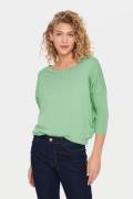 Saint Tropez A2561, Milasz Rneck Pullover Kvinde Zephyr Green Sweaters...