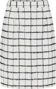 Micha Skirt_ Chic Check Kvinde Offwh/blk Midi Nederdele Str 40 - hos M...