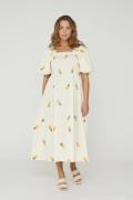 A-VIEW Cheri Fruit Dress Kvinde Sand/yellow Maxi Kjoler Str 40 - hos M...