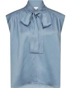 Lala Berlin Top Tracey Kvinde Faded Denim Toppe Str L - Denim hos Maga...