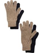 Magasin 2 Pack Knitted Gloves ONE SIZE Handsker Uld