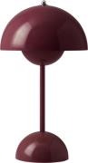 &Tradition Flowerpot Portable Lamp VP9, Magnetic Charger Dark Plum Str...