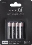 Uyuni AAA Battery, 1,5V, 1000mah 4 Pack Black/pink - Led Stearinlys ho...