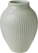 Knabstrup Keramik Knabstrup, Vase, Riller Mintgrøn, 12,5 cm Ripple Min...