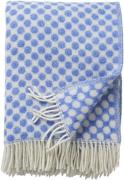 Klippan Uldplaid Gotland dot Blue 0008 - Plaider hos Magasin