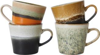 HK Living 70s Ceramics Cappuccino Mius, Verve set of 4 Multi - Kopper ...