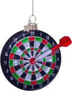 Vondels Ornament Glass Black Dartboard H8. 5cm Black - Juletræspynt ho...