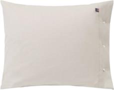 Lexington Pin Point Beige Cotton Pillowcase Beige Str 60x63 - Pudebetr...