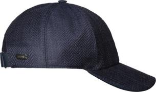 ETON Navy Blue Linen Wool Baseball Cap L - Kasketter Uld hos Magasin