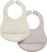 Cam Cam Copenhagen Silicone Bibs Flower, Earth Mix, 2pack one size - H...