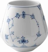 Royal Copenhagen Musselmalet Riflet 2 cm. Vase Lille Hvid, Blå Str H: ...