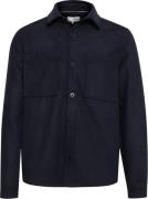 !Solid Sdtam Mand Insignia Blue Melange Overshirts Casual Fit Str L - ...