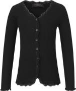 Rosemunde Silk Cardigan w/ Lace Str 128 Piger - Sort Cardigans hos Mag...