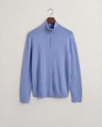 Gant Extrafine Merino Wool Half ZIP Mand Gentle Blue Turtlenecks Str L...