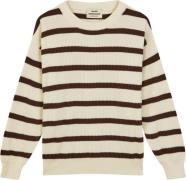 Mads Nørgaard - Copenhagen Nivi Eco Lindy Stripe Sweater Kvinde Brun+H...