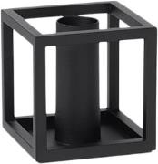 Audo Copenhagen Kubus 1, Candle Holder, Black Sort Str 7 x 7 cm. - Kro...