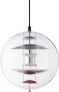 Verpan VP Globe Pendant Ø28 EU Chrome/red/blue Str 08-08-2023 - Pendle...