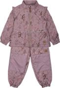 Mikk-Line Thermal+ Frill Set AOP Str 128 - Twilight Mauve Termojakker ...