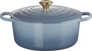 Le Creuset Rund Gryde 28 Chambray Chambray Str 28cm - Gryder hos Magas...