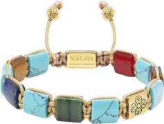 Nialaya The Dorje Flatbead Collection Turquoise, Blue Lapis, Red Jade,...