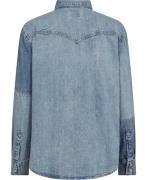 Levi's Teodora Western Shirt Clean CR Kvinde Blå Denimskjorter Str L -...