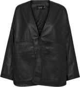 IVY Copenhagen Ivykylie Leather Cardigan Kvinde Black Læderjakker Str ...