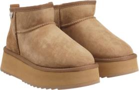 Lovelies Vens Suede Boots W/ Shearling Kvinde Chestnut Vinterstøvler S...