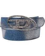 Diesel Oval D Logo B1dr Strass Belt 80 - Bælter hos Magasin