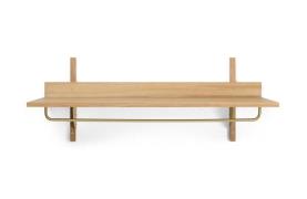 ferm LIVING Sector Rack Shelf Oak/brass Str H34 x B87 x D37 CM - Hylde...