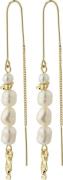 Pilgrim Berthe Pearl Chain Earrings Goldplated one size - Ørehænger ho...