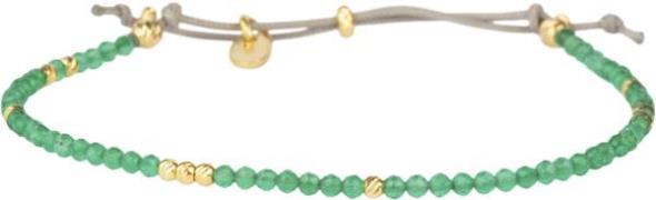 BeChristensen Cirkel Bracelet Green Agat Gold One Size - Perlearmbånd ...