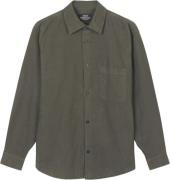 Mads Nørgaard - Copenhagen Moleskin Storm Work Shirt Mand Grøn Langærm...