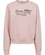 Tommy Hilfiger Mdrn REG Script CNK Swtshrt Kvinde Delicate Pink Sweats...