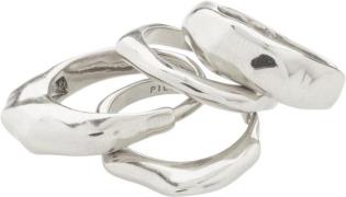 Pilgrim Asher Recycled Rings 4in-1 set Gold-plated one size - Ringe ho...