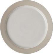 Studio About Plate, Large, 2 PCS, Clay Sand, Glaze Light Grey, 25015sg...